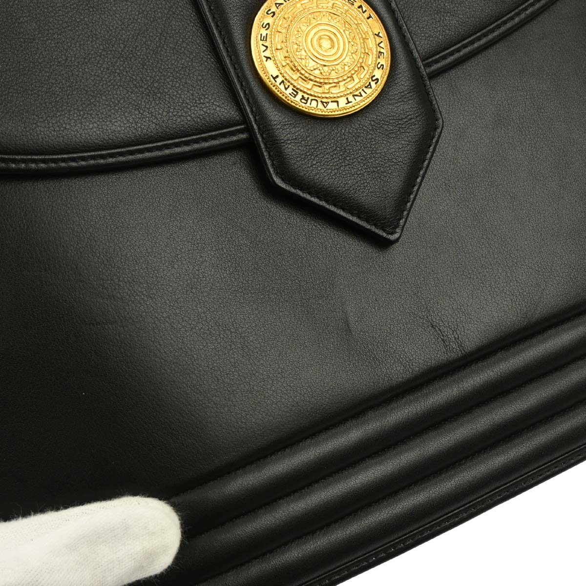 Yves Saint Laurent Black Leather Shoulder Bag