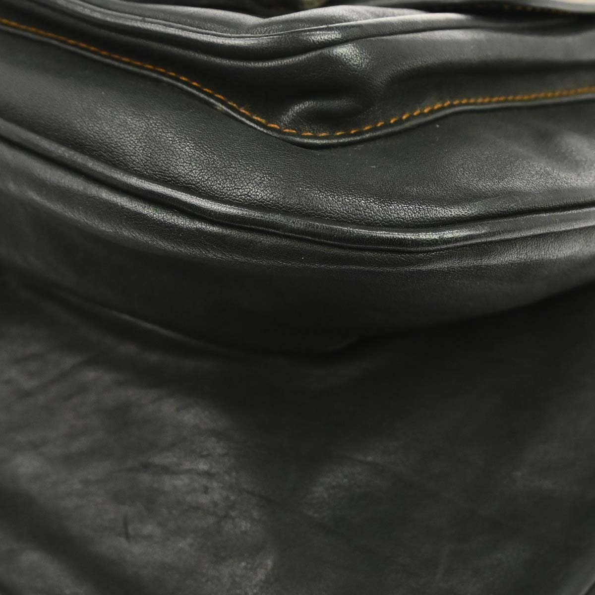 Christian Dior Black Leather Gaucho Handbag