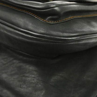 Christian Dior Black Leather Gaucho Handbag