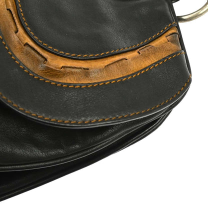 Christian Dior Black Leather Gaucho Handbag