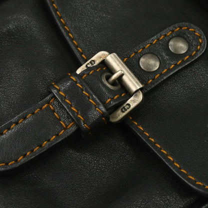 Christian Dior Black Leather Gaucho Handbag