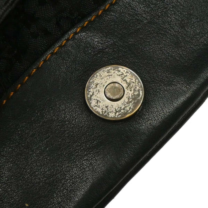 Christian Dior Black Leather Gaucho Handbag