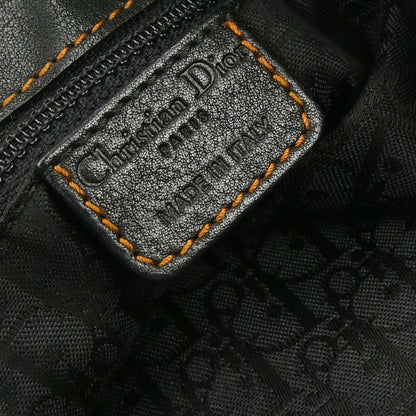 Christian Dior Black Leather Gaucho Handbag
