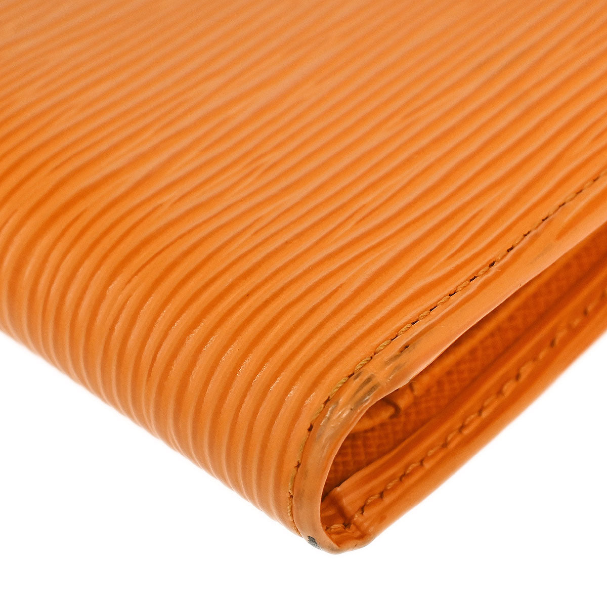 Louis Vuitton 2003 Orange Epi Porte Vie Compact Wallet M6355H