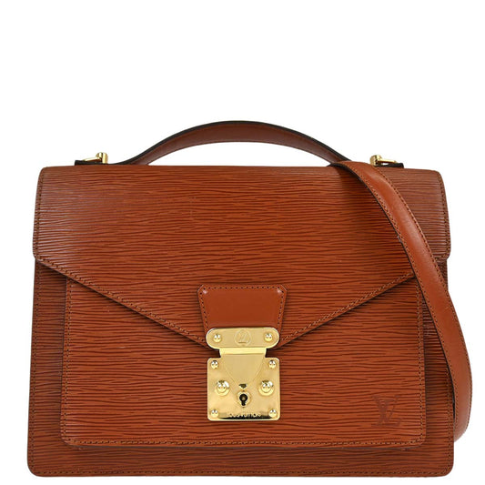 Louis Vuitton Brown Epi Monceau 28 2way Shoulder Handbag M52123