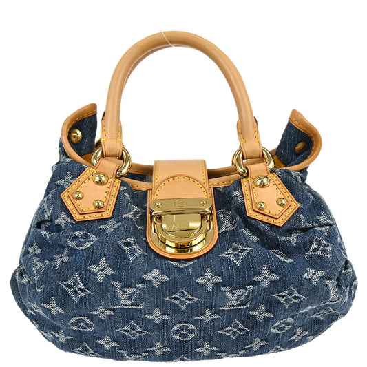 Louis Vuitton Blue Monogram Denim Pleaty Handbag M95020