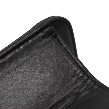 Chanel Black Lambskin Pushlock Small Half Flap Shoulder Bag
