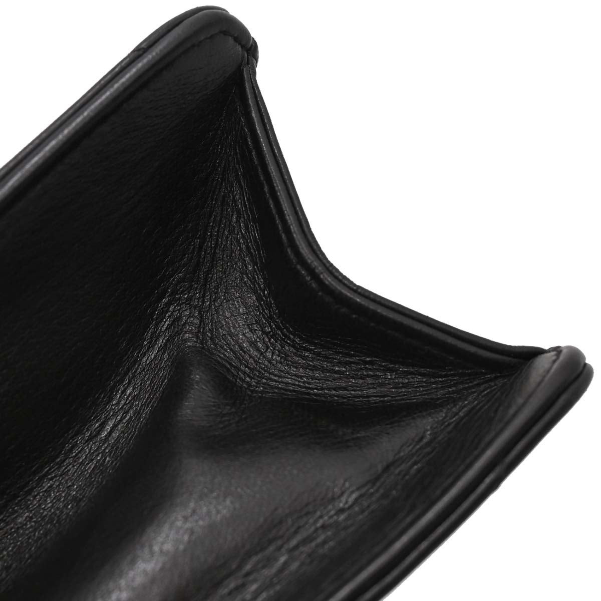 Chanel Black Lambskin Pushlock Small Half Flap Shoulder Bag