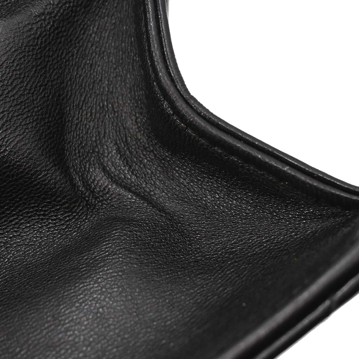 Chanel Black Lambskin Pushlock Small Half Flap Shoulder Bag