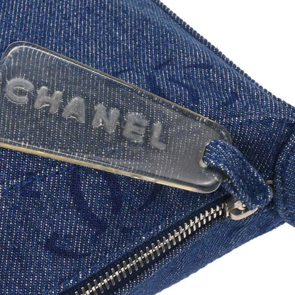 Chanel 2002-2003 Blue Denim Acrylic Chain Shoulder Bag