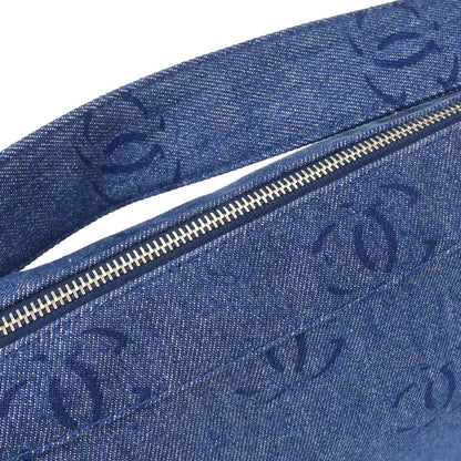 Chanel 2002-2003 Blue Denim Acrylic Chain Shoulder Bag