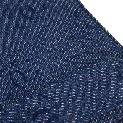 Chanel 2002-2003 Blue Denim Acrylic Chain Shoulder Bag