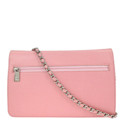 Chanel 2005-2006 Pink Caviar Skin Timeless WOC Wallet on Chain Bag