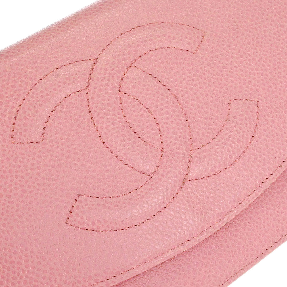 Chanel 2005-2006 Pink Caviar Skin Timeless WOC Wallet on Chain Bag