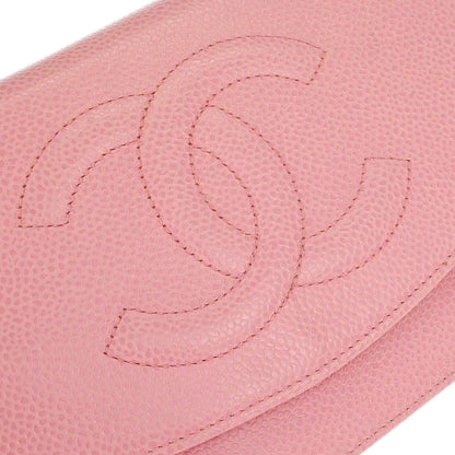 Chanel 2005-2006 Pink Caviar Skin Timeless WOC Wallet on Chain Bag