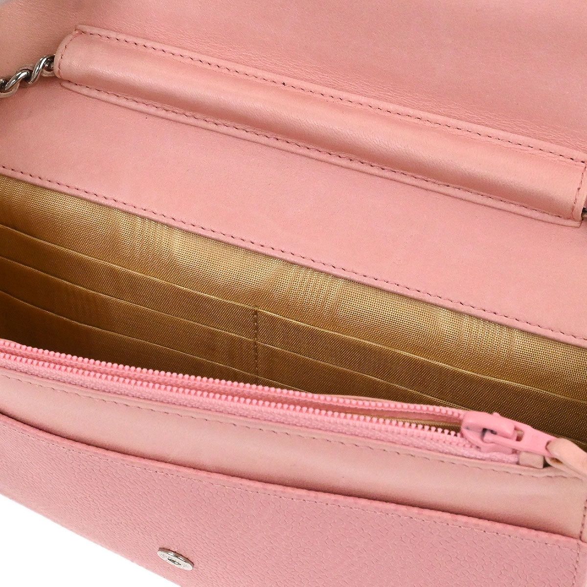 Chanel 2005-2006 Pink Caviar Skin Timeless WOC Wallet on Chain Bag