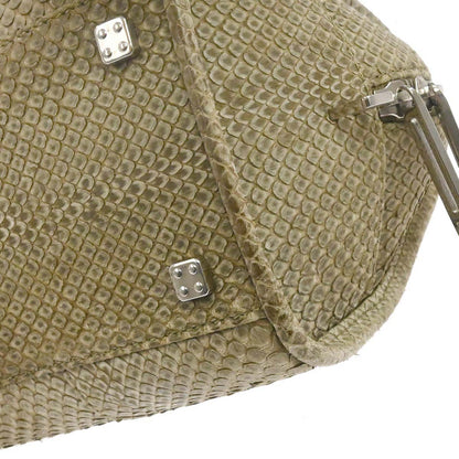 Loewe * Beige Python Amazona 28 Handbag