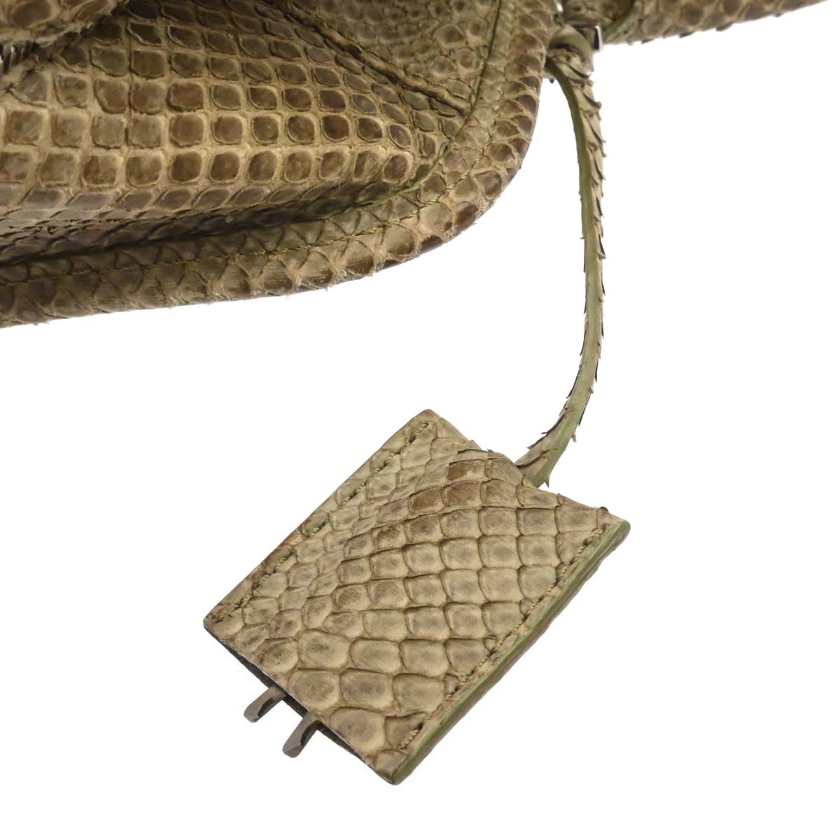 Loewe * Beige Python Amazona 28 Handbag