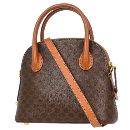 Celine Brown PVC Macadam 2way Shoulder Handbag