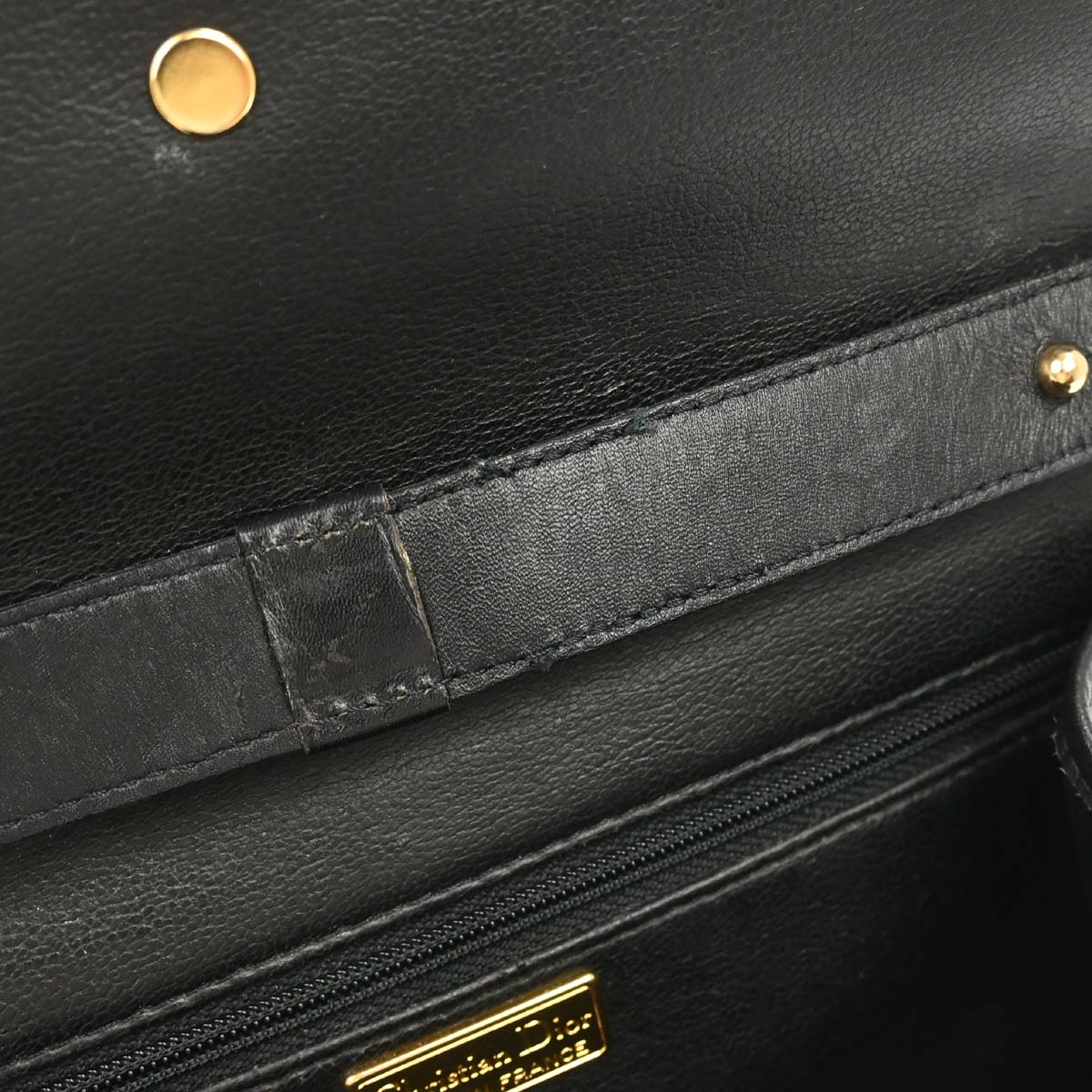 Christian Dior Black Leather Shoulder Bag