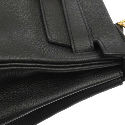 Hermes Black Togo Kelly 28 Retourne 2way Shoulder Handbag