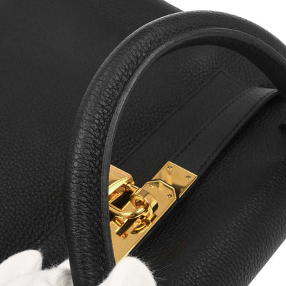 Hermes Black Togo Kelly 28 Retourne 2way Shoulder Handbag