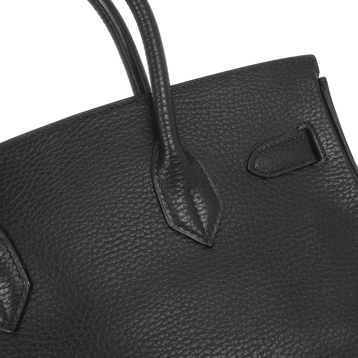 Hermes Black Ardennes Birkin 30 Handbag