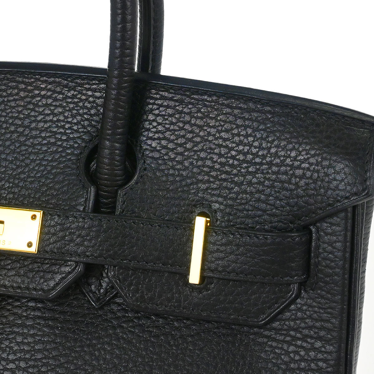 Hermes Black Ardennes Birkin 30 Handbag
