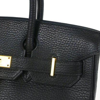 Hermes Black Ardennes Birkin 30 Handbag