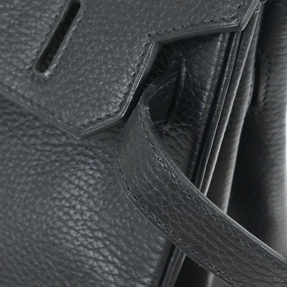 Hermes Black Ardennes Birkin 30 Handbag