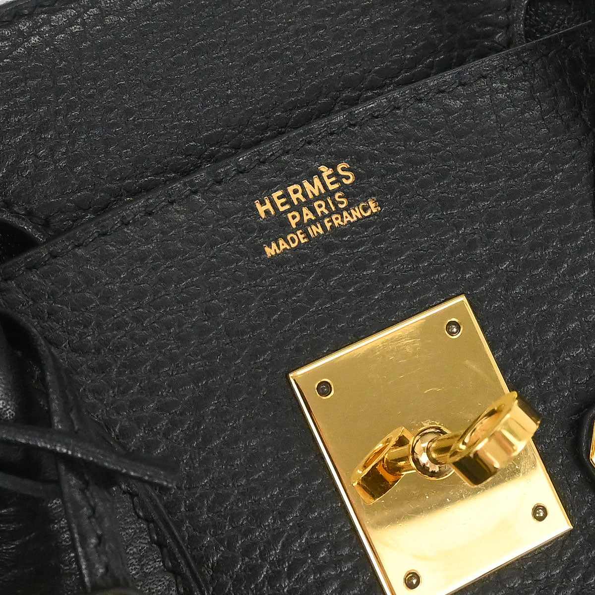 Hermes Black Ardennes Birkin 30 Handbag