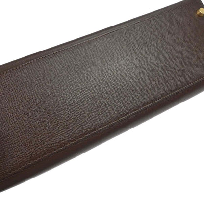 Hermes Chocolat Courchevel Kelly 32 Sellier 2way Shoulder Handbag