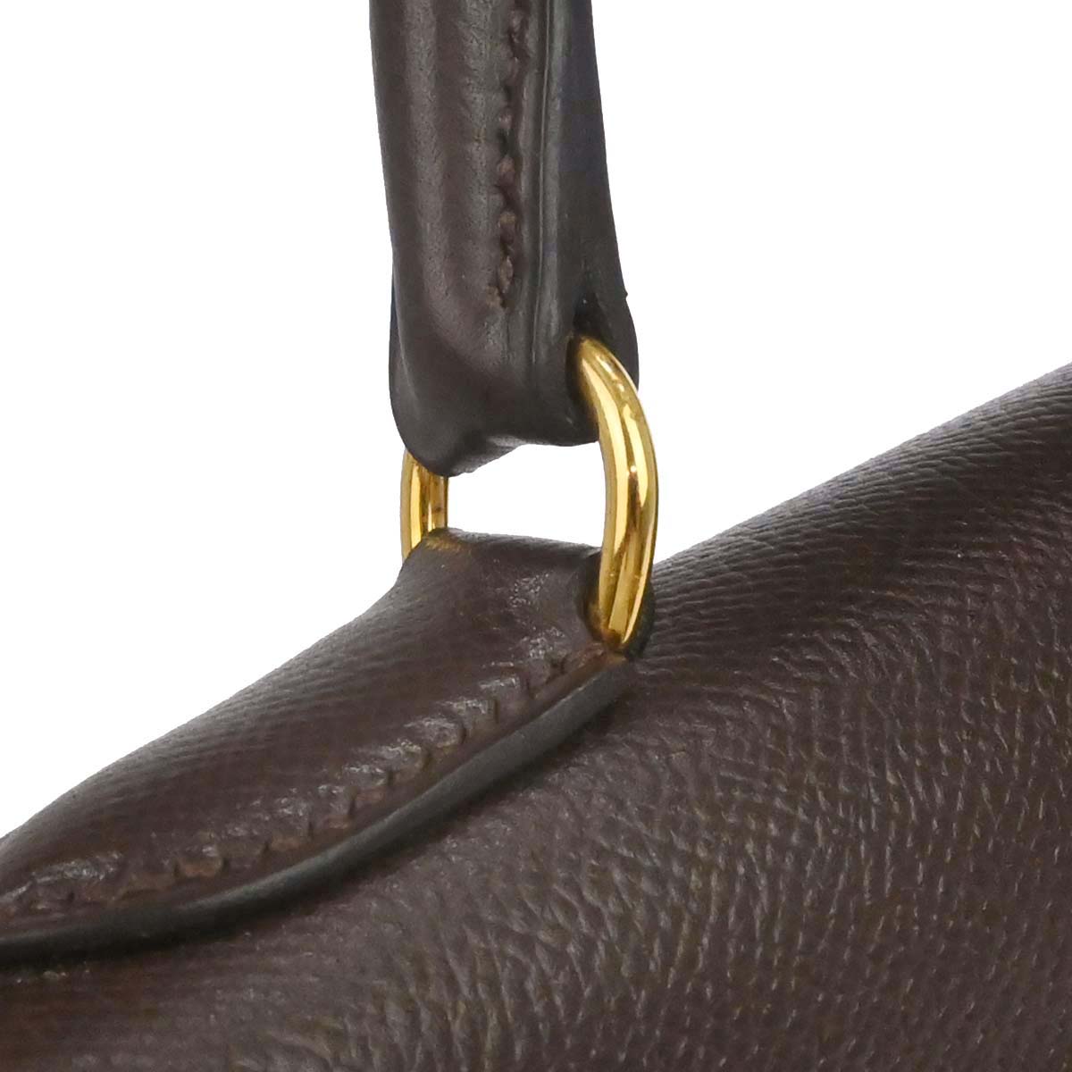 Hermes Chocolat Courchevel Kelly 32 Sellier 2way Shoulder Handbag