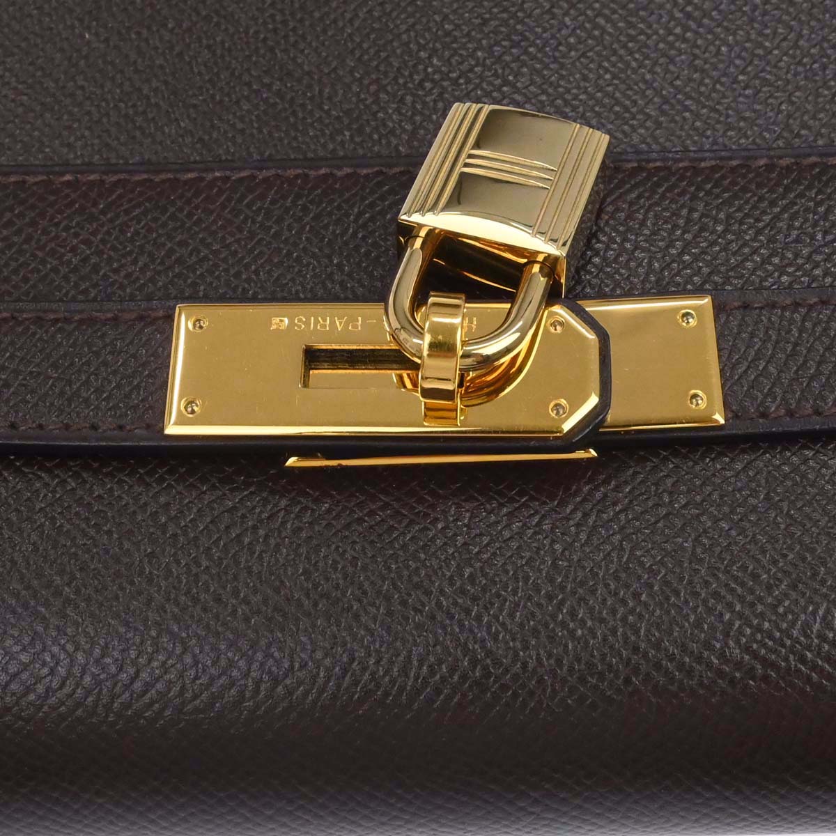 Hermes Chocolat Courchevel Kelly 32 Sellier 2way Shoulder Handbag