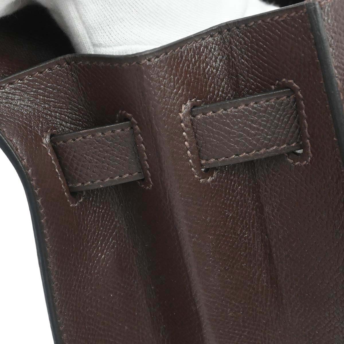 Hermes Chocolat Courchevel Kelly 32 Sellier 2way Shoulder Handbag
