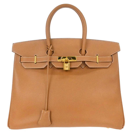 Hermes Natural Courchevel Birkin 35 Handbag