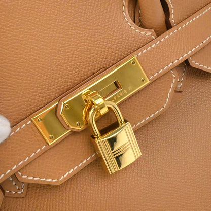 Hermes Natural Courchevel Birkin 35 Handbag