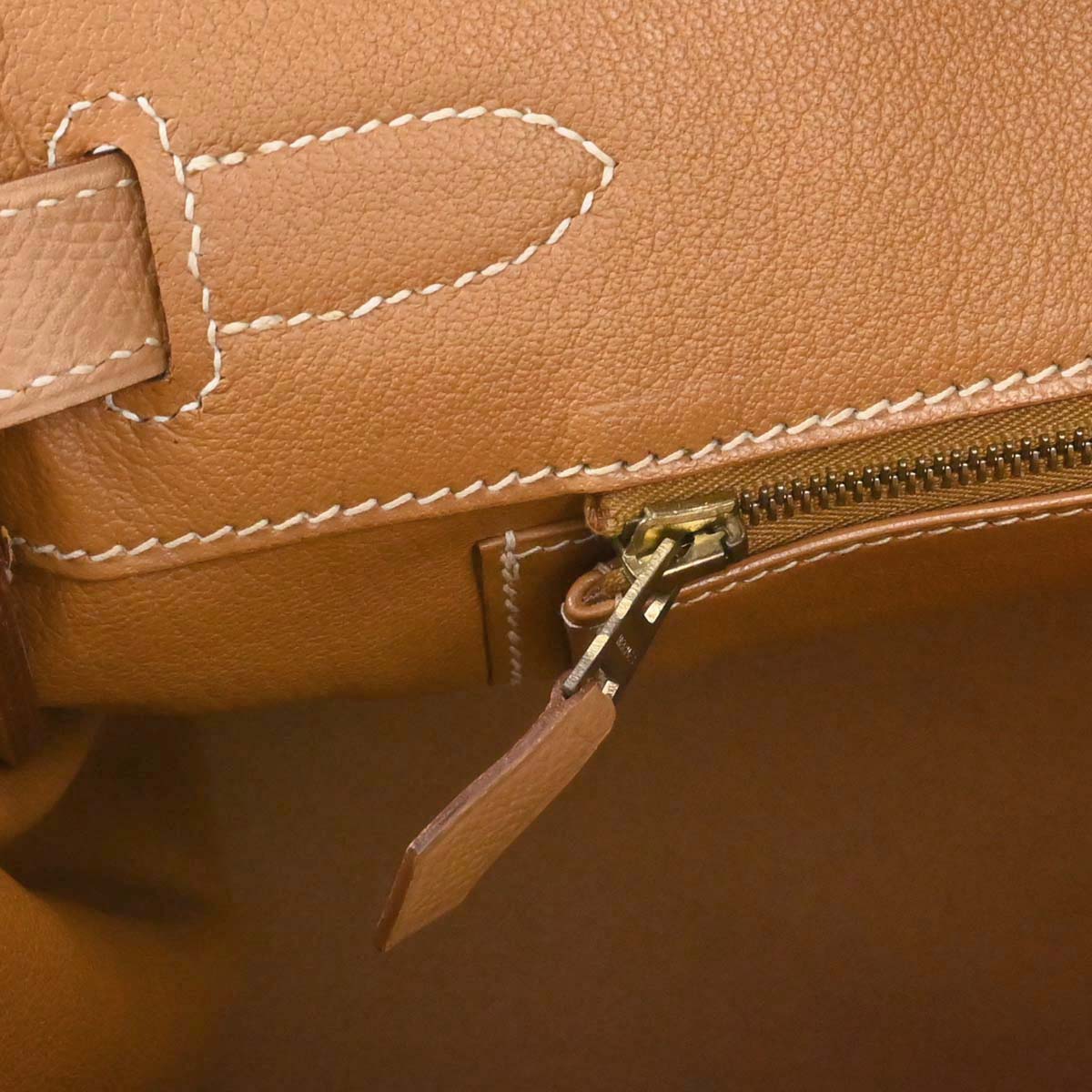 Hermes Natural Courchevel Birkin 35 Handbag