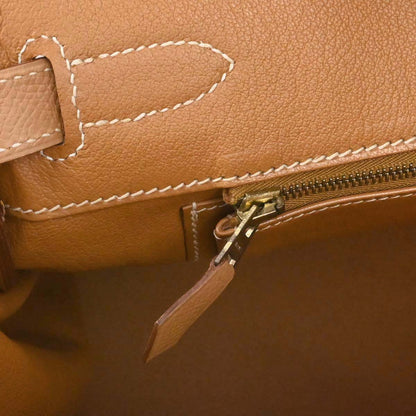 Hermes Natural Courchevel Birkin 35 Handbag