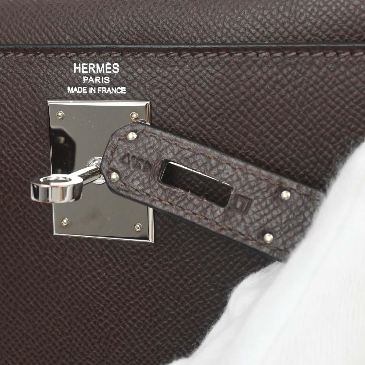 Hermes Chocolat Epsom Kelly 28 Sellier 2way Shoulder Handbag