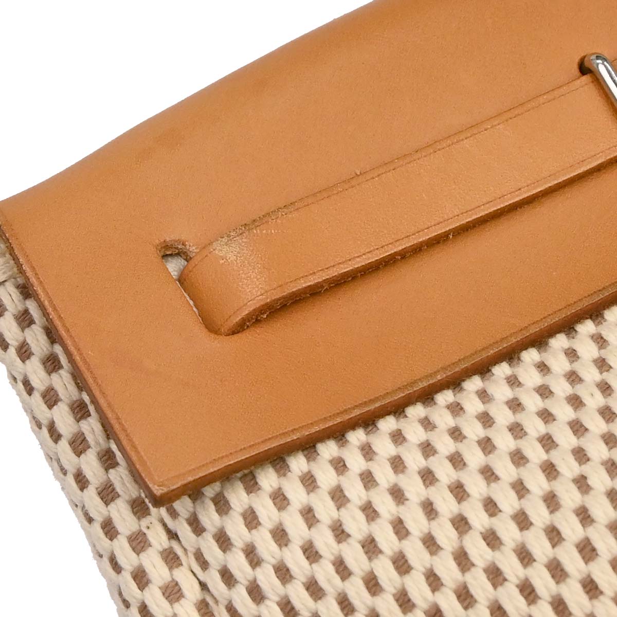 Hermes Black Natural Toile Officier GM Herbag TPM 2 in 1 Shoulder Bag