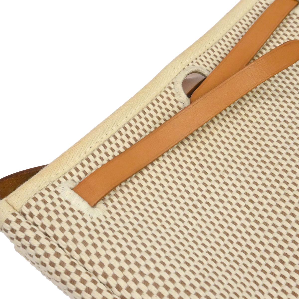 Hermes Black Natural Toile Officier GM Herbag Mini 2 in 1 Clutch Bag