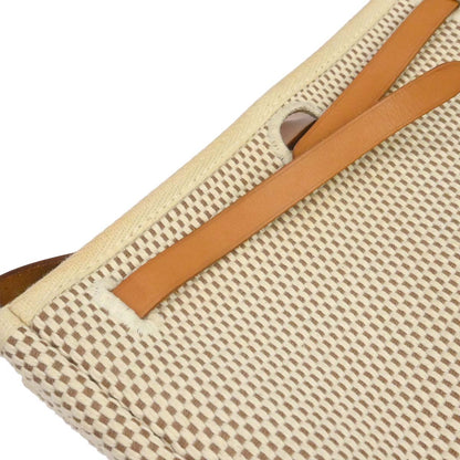 Hermes Black Natural Toile Officier GM Herbag Mini 2 in 1 Clutch Bag