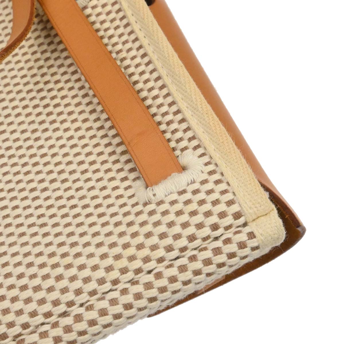 Hermes Black Natural Toile Officier GM Herbag Mini 2 in 1 Clutch Bag