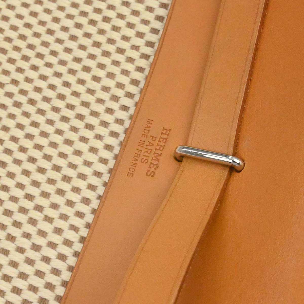 Hermes Black Natural Toile Officier GM Herbag Mini 2 in 1 Clutch Bag