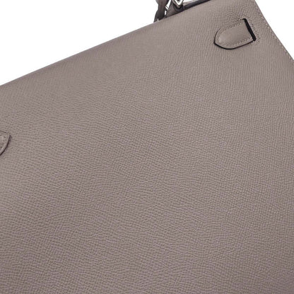 Hermes Gris Asphalt Epsom Kelly 28 Sellier 2way Shoulder Handbag