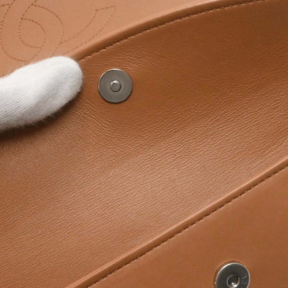 Chanel 2018 Brown Calfskin Coco Eyelets Round Flap Shoulder Bag