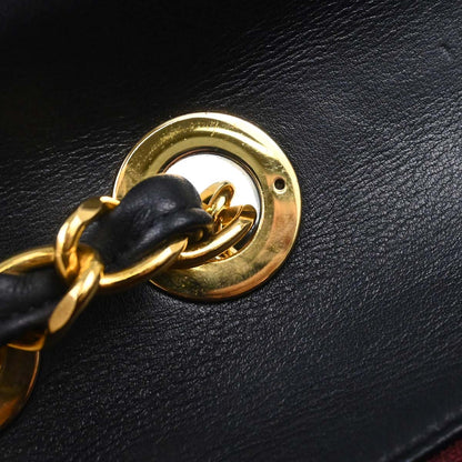 Chanel Black Lambskin Maxi Classic Flap Shoulder Bag