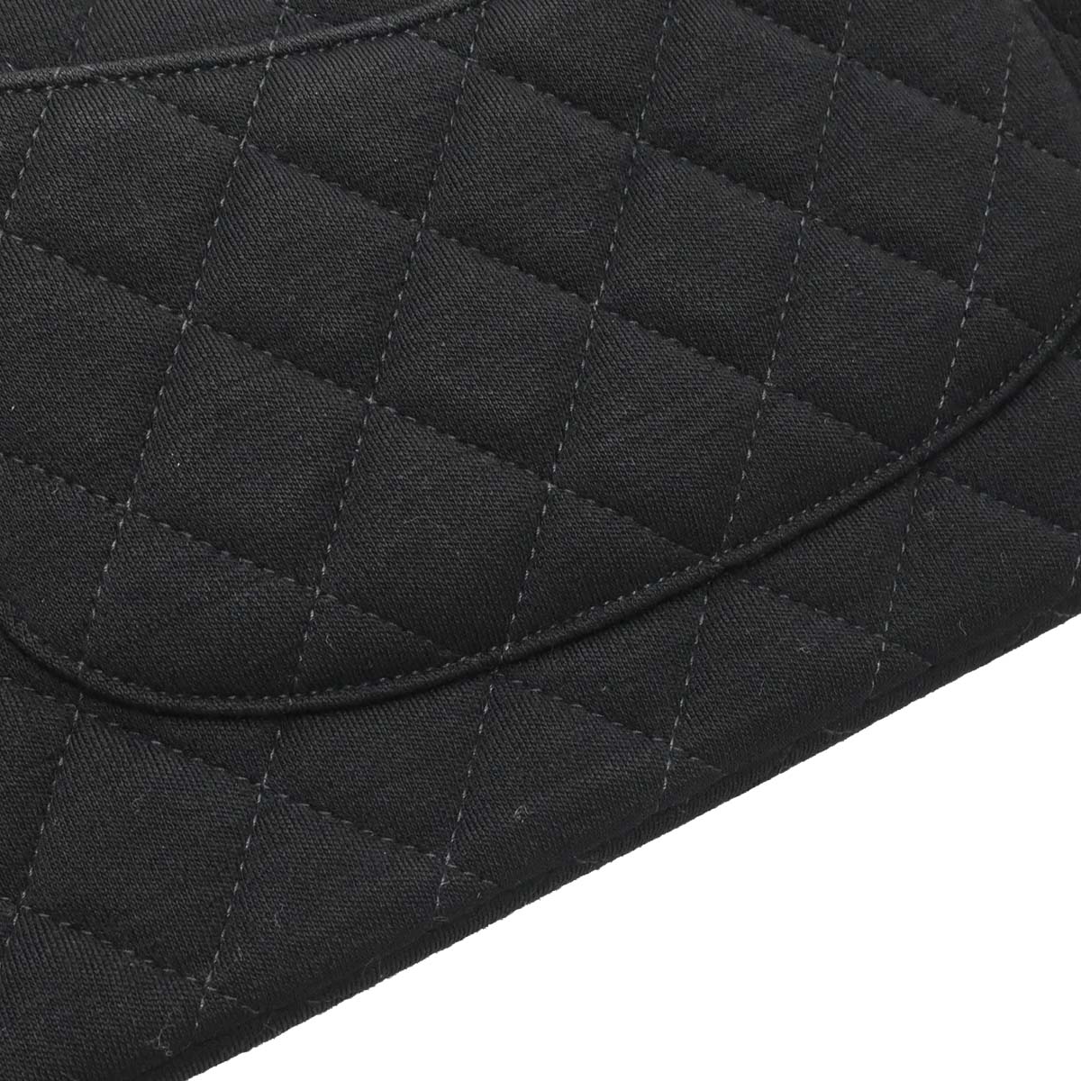 Chanel Black Cotton Medium Classic Double Flap Shoulder Bag