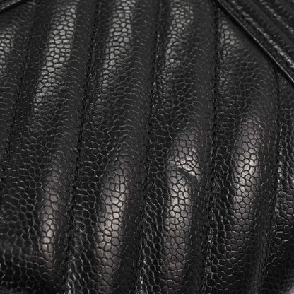 Boy Chanel Black Caviar Chevron Medium Shoulder Bag
